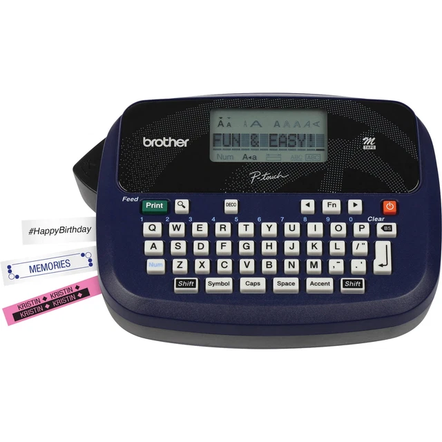 PTOUCH PT45M PERSONAL Handheld Label Maker Prints 1 or 2 Lines of
