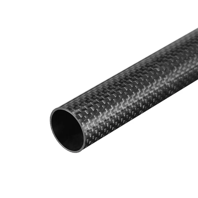 Carbono Fibra Redondo Tubo 22x20x420mm 3K Rollo Envuelto Brillante Superficie