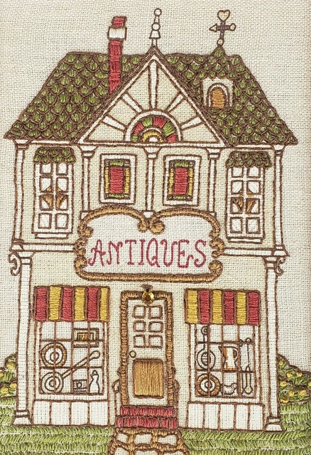 Tienda antigua con punta de aguja terminada enmarcada ~8x6
