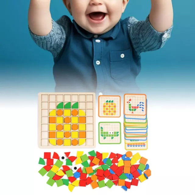 Wooden Tangram Puzzle Geometric Shape Jigsaw Puzzle for Kids Preschool