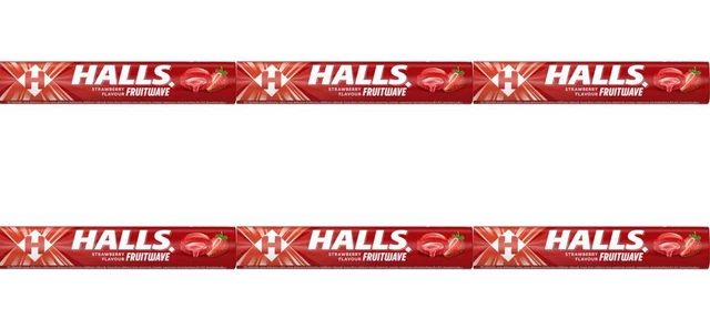6 x caramelle al gusto di fragole Halls, 1,6 once (45 g.)