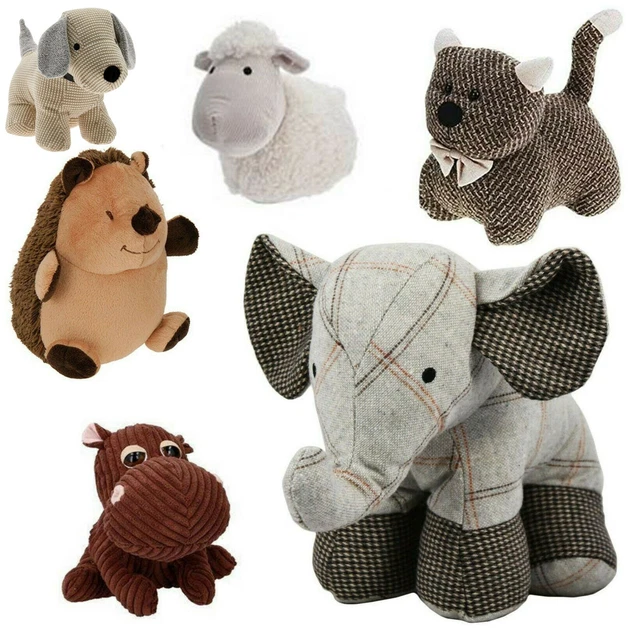 ANIMAL DOOR STOPPER Heavy Fabric Novelty Door Stop Elephant / Cat / Dog