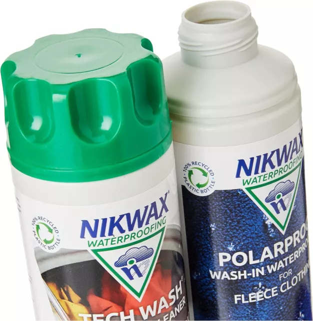 Nikwax Polar Proofer & Tech Wash Twin Pack 300Ml Fabric Washing Treatment 2