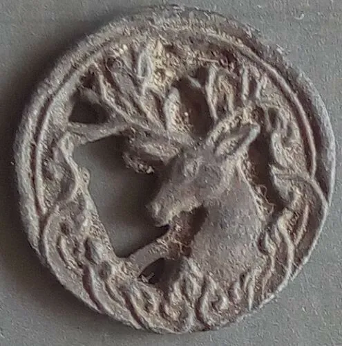 18th circa.--SOUTHEAST ASIA--ANCIENT COIN---DOUBLE DEER---dia. 20 mm.