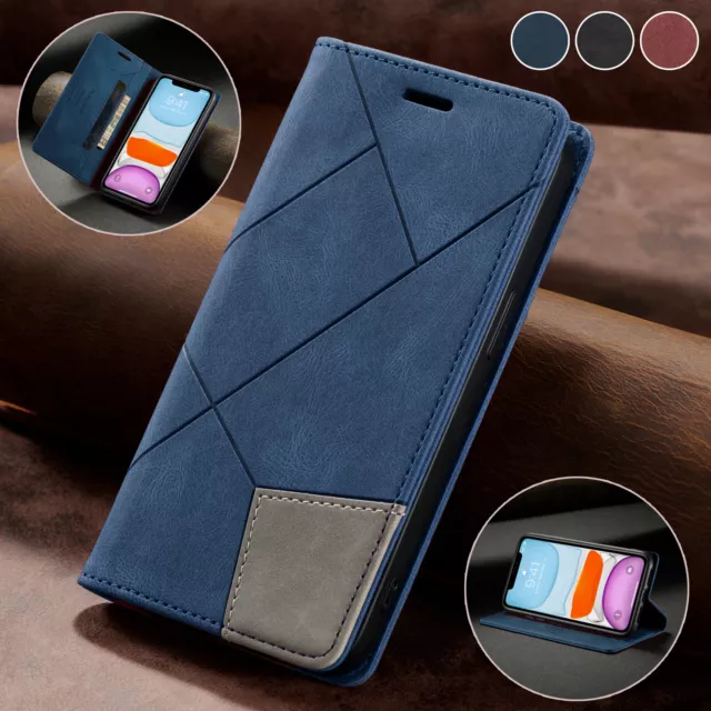 Leather Flip Card Holder Wallet Case Cover For iPhone 11 12 13 Pro Max SE 8 7 XR