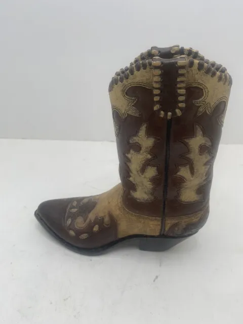 Resin Cowboy Boot 7.5 Inches High Figurine Home Decor