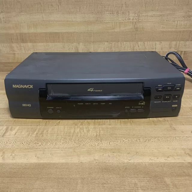 Philips Magnavox Vr Bmg Vcr Vhs Player Recorder Head Tested No
