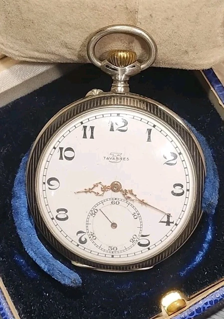 Montre Gousset Ancienne Revue G.T Argent Massif Niellé - Mouvement Suisse Ancre, Circa 1900