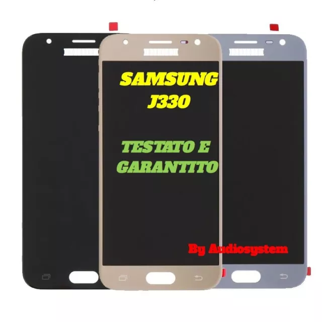 Display Touch Screen Samsung Galaxy J3 2017 Sm-J330F Vetro Nero Blu Oro Schermo