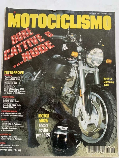 Motociclismo Dicembre 1996 Aprilia Pegaso 650 Honda Srl 650 Ducati M 900 Monster