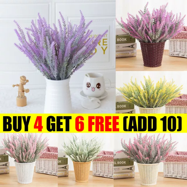 Artificial Fake Lavender Heather Spray Stems Floral Flower Bouquet Wedding Decor