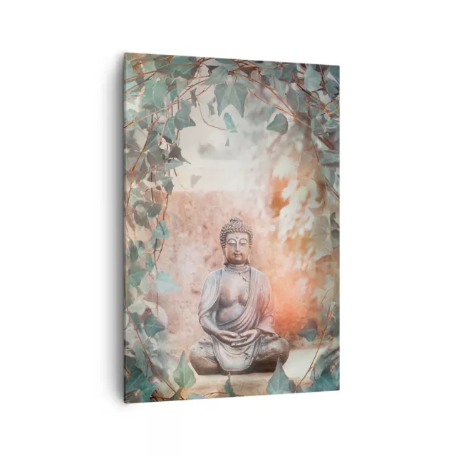 Wandbilder 70x100cm Leinwandbild Buddha Skulptur Indien Bilder Art Wanddeko