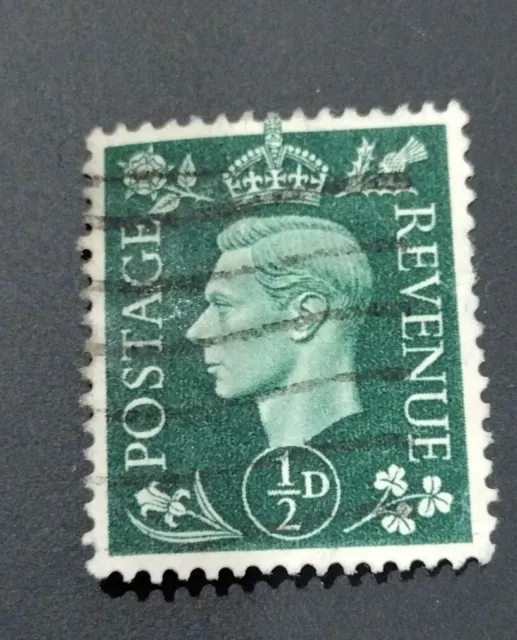 1937 Great Britain King George V1 -1/2d With Inverted Watermark