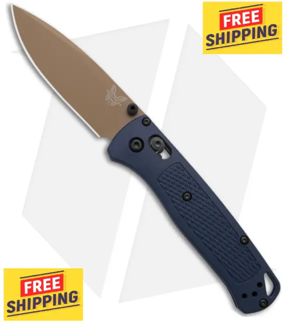 Benchmade Bugout AXIS Lock Knife Crater Blue (3.24" FDE) 535FE-05