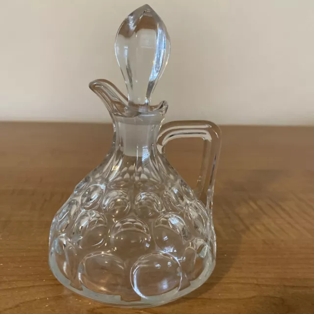 VINTAGE GLASS PITCHER DECANTER  CRYSTAL 5 1/2" Tall