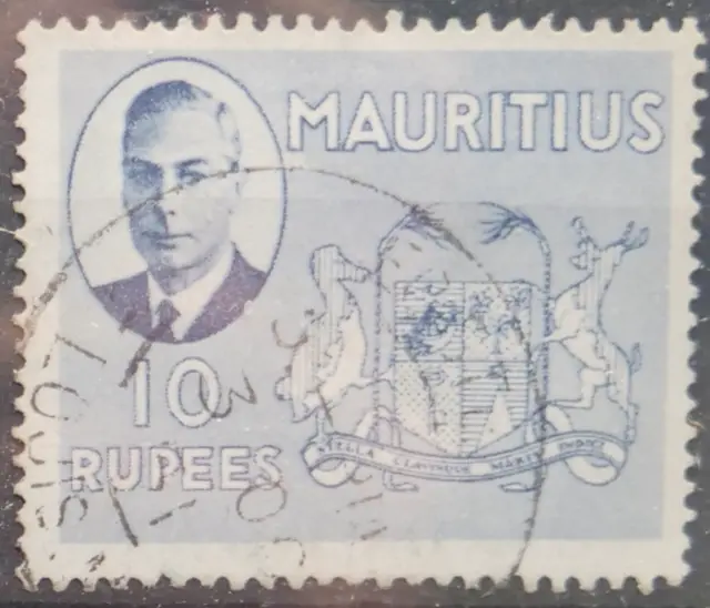 Mauritius 1950 GVI sg290 10R used - E703