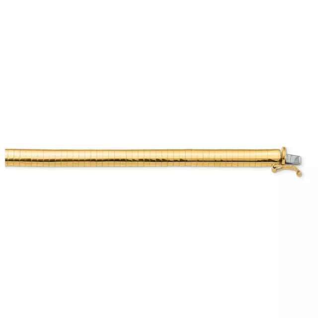 14k Gold 6mm Domed 7in. Omega Bracelet 7" 14k Gold 6mm Domed 7in. Omega Bracelet 7"