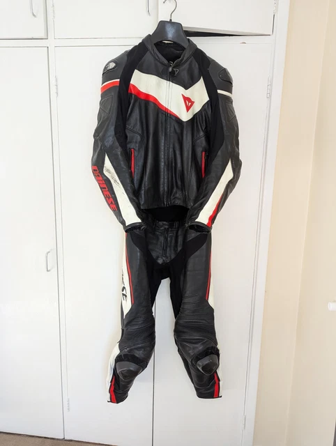 DAINESE VELOSTER 2-PIECE Motorcycle Leather Race Suit - Mens DAINESE VELOSTER 2-PIECE Motorcycle Leather Race Suit - Mens