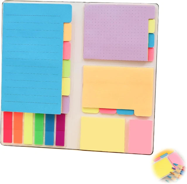 STICKY NOTE SET Self-Adhesive Book 410 Sheets Various Sizes Colors ...