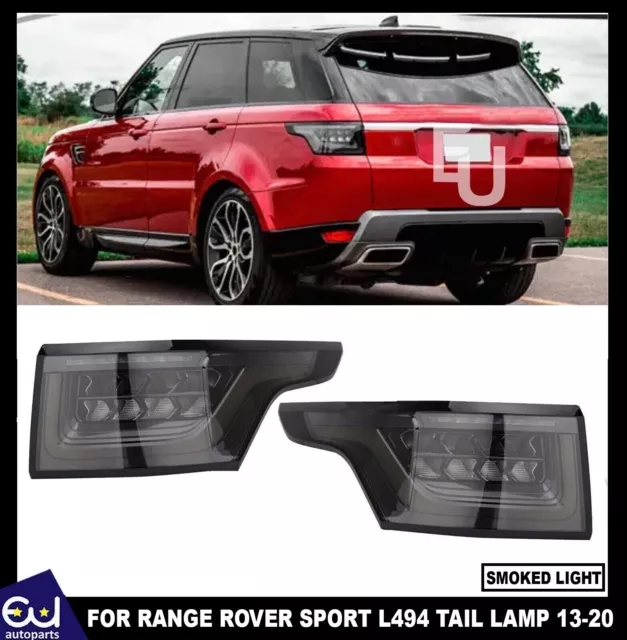 2X Dynamic Led Smoked Rear Tail Light Lamp For Range Rover Sport L494 2013-20 Uk