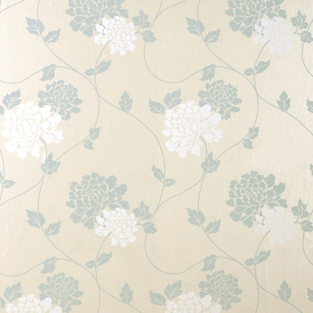 1 x Laura Ashley Isodore Duck Egg Wallpaper W087870-A/1 New Floral Rare 
