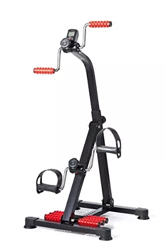 Heimtrainer Fahrrad Duo Fitnessbike Sport Ausdauertraining schwarz rot SEHR