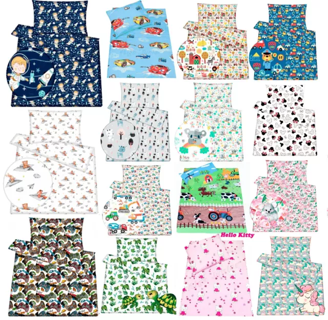 Nursery Baby Junior Bedding Set Duvet cover Pillowcase 100% Cotton Crib Cot