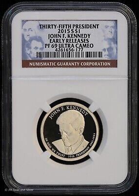 2015 S Proof Presidential Dollar Kennedy NGC PF 69 Ultra Cameo Early Releases PR