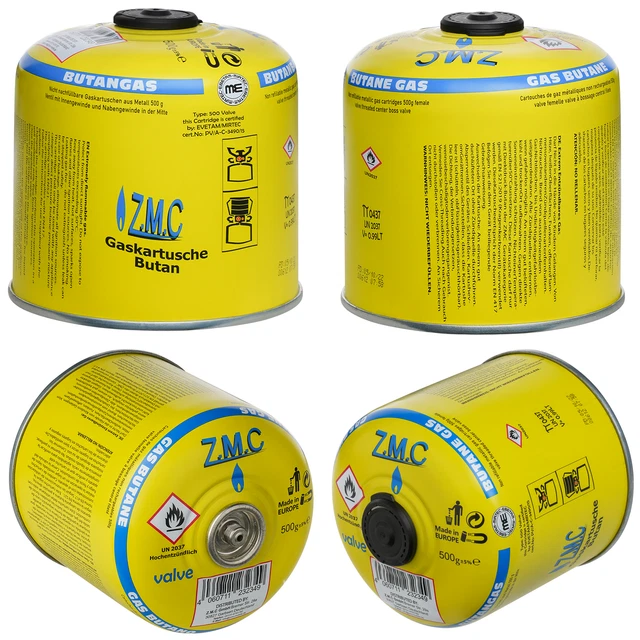 CAMPING PROPANE BUTANE Gas 500g Screw Valve Gas Cartridge 990ml