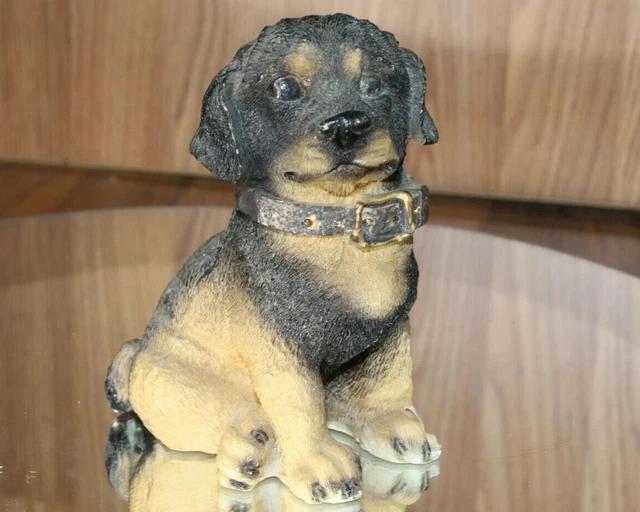 VTG Rottwiler Puppy Dog Collectible Figurine Miniature 6"H GUC !