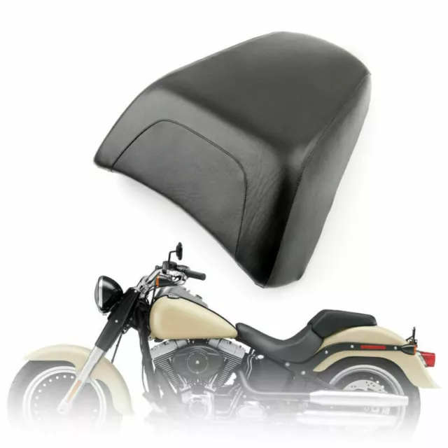 Sozius Sitzbank Leder Rear Seat Für Motorcycle FLSTF Black AR