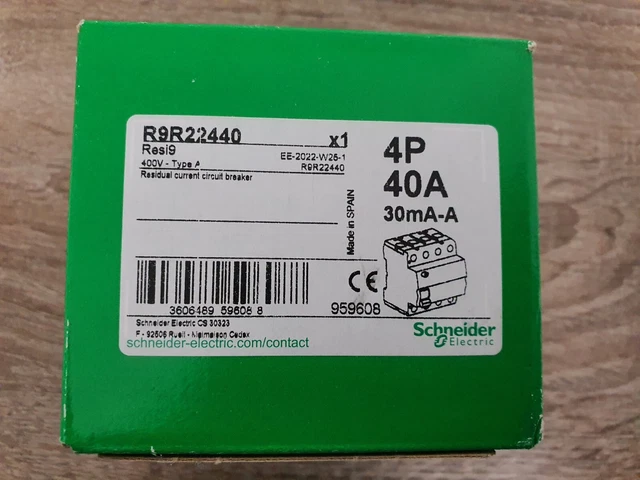 Schneider RESI9 2P 40A 30mA Tipo AC - Protección Eléctrica R9R71240