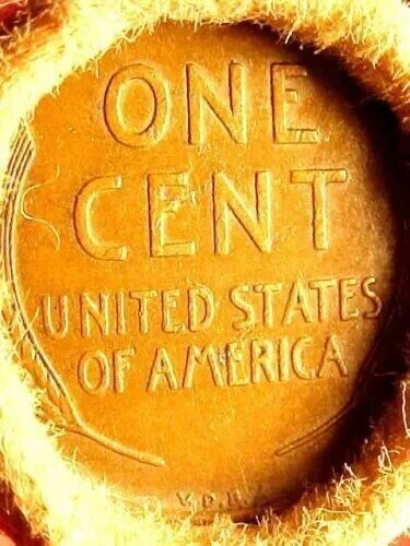 Old Roll Lincoln Wheat Cent Penny 1909 Vdb's Both Ends San Francisco Wrap Obw