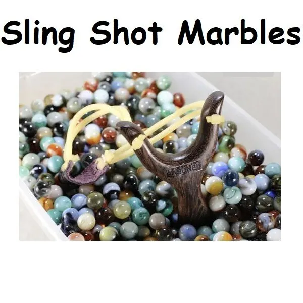 500 Glass Marble Sling Shot Ammo Random Game Marble Bulk Piece Shooters