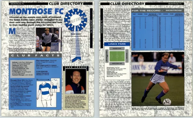 Montrose FC - Club Directory - Orbis Football Collection 1990-91 Page