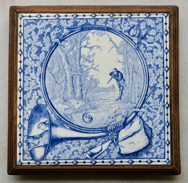Dessous de plat ancien en faïence cerclée