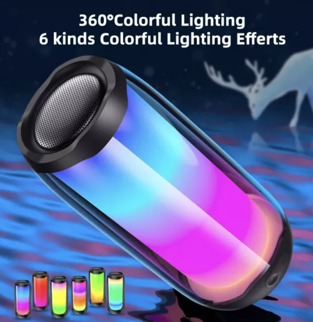 Brand New! Bluetooth Wireless Speaker With RGB light. Perfect for Camping.