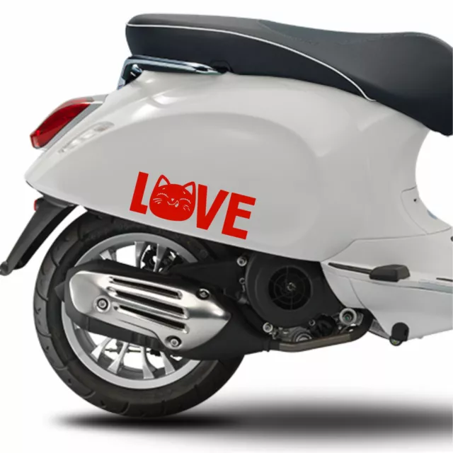 1 Adesivo AMORE LOVE GATTO compatibile con PIAGGIO VESPA GTV GTS + colori 1985