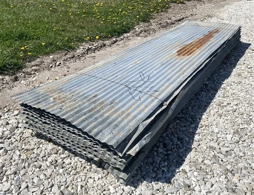 21 Sheets Barn Tin, Corrugated Metal Reclaimed Salvage, 9' Long 378 sq ft A49