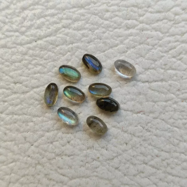 5X3 MM Oval Shape Natural Multi Flashy Labradorite Cabochon Loose Gemstone V93-1