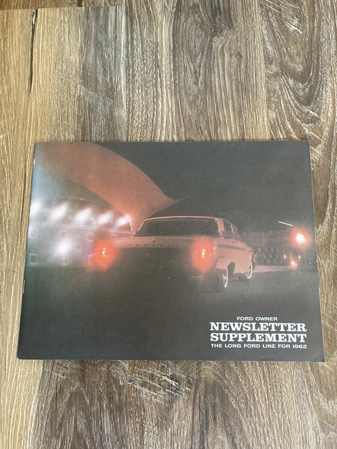 1962 Ford Owner Newsletter Supplement Brochure Galaxie Falcon Thunderbird Wagon