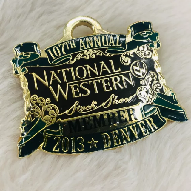 2013 Denver National Western Stock Show Rodeo Member Souvenir Lapel Pin Badge