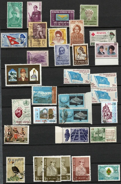 Nepal Collection Lot Of Many Old Stamps -Cag 160123