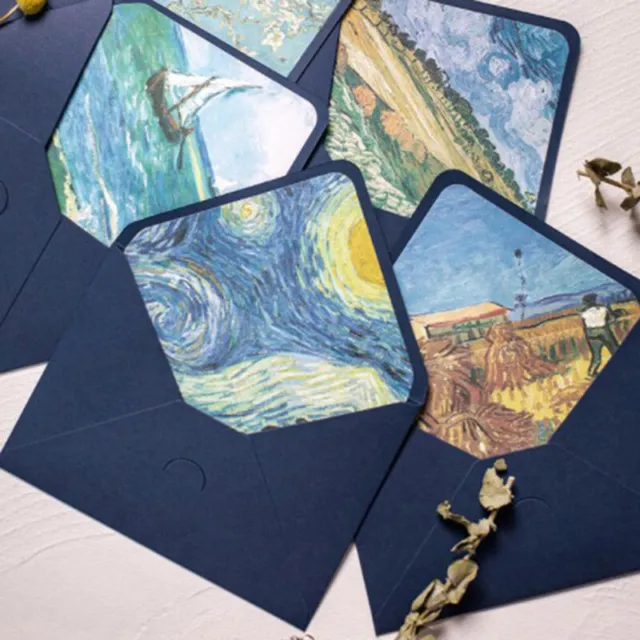 1pc Exquisite Vintage Envelopes Classic Van Gogh Oil Painting Envelo-AW