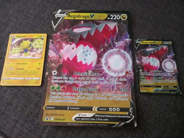 Pokémon Regielki Regidrago V CZ Black Star Promo SWSH281 Holo Jumbo Paket NEUWERTIG