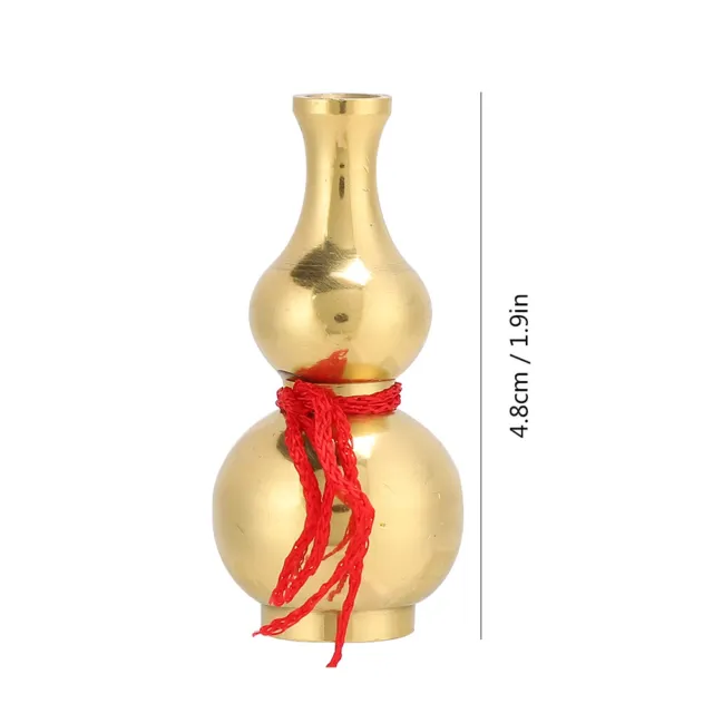 Brass Gourd Money Drawing Feng Shui Enhance Lucky Ornament Buddhist Supplies VIS