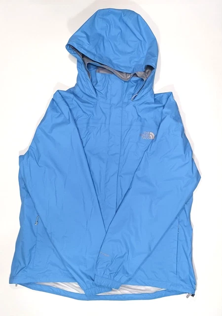 The North Face Women's Sz XL Hyvent Hooded Rain Jacket Windbreaker Sky Blue The North Face Women's Sz XL Hyvent Hooded Rain Jacket Windbreaker Sky Blue