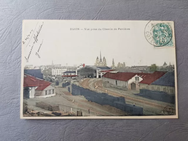 CPA / Carte postale ancienne - DIJON -Vue prise du chemin de Perrières Gare (21)