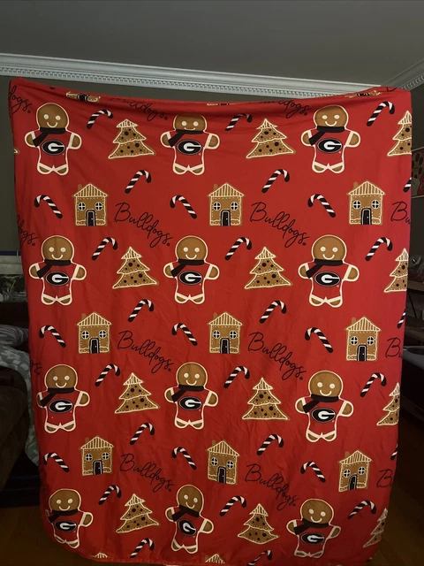 GA  Georgia Bulldog Gingerbread blanket