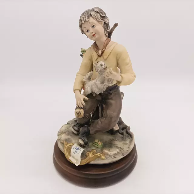 Statuetta Fanciullo con Gatto - Capodimonte